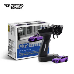 Turbo Racing 1:76 C64 C73 C72 C74 Drift Điều Khiển Từ Xa Xe Với Gyro Đài Phát Thanh Đầy Đủ Tỷ lệ RC Đồ Chơi Rtr Kit Trẻ Em Quà Tặng