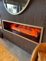 Cheminée à vapeur à cassette d'eau avec technologie de flamme 3D moderne de 90 cm, vente chaude
