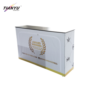Özel baskılı katlanabilir beyaz Led ışık kutu sayacı arkadan aydınlatmalı resepsiyon masası taşınabilir promosyon masa - Product Image 4