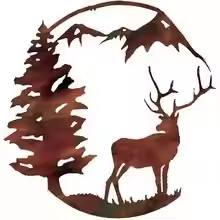 Arte Decorativo de Pared de Acero Corten, Adorno de Jardín Colgante con Forma de Animal, Resistente al Agua y a la Intemperie, para Interiores y Exteriores, Fácil de Instalar - Product Image 3