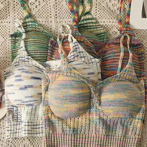 2024 Women Summer <strong>Crop</strong> Top <strong>Vest</strong> Colorful New Fashion Knitwear Sleeveless Sexy Hot Girl Base <strong>Sweater</strong> Short Tops Casual <strong>Vest</strong> - Product Image 3