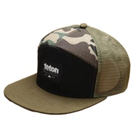 Casquettes de chasse Richardson 168 à visière plate en maille, avec logo personnalisé, patch tissé, 7 panneaux, motif camouflage canard, casquettes trucker à fermeture snapback