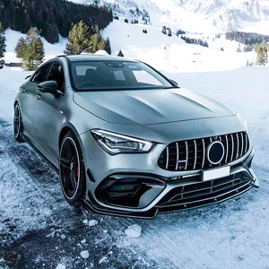 Mercedes-Benz ClA-Class Front Bumper Lip Splitter Piano Black Carbon Fiber Texture PP Bodykit For 2020+ - Product Image 3