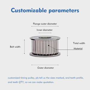 Puleggia a cinghia dentata tipo AF ad alta precisione per trasmissione a cinghia/trasmissione di potenza industriale/lavorazione CNC - Product Image 3