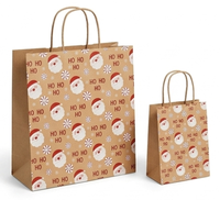 Ensemble de papier cadeau de Noël en papier kraft recyclable et jetable, comprenant un rouleau de papier cadeau, des sacs cadeaux, des boîtes pliables