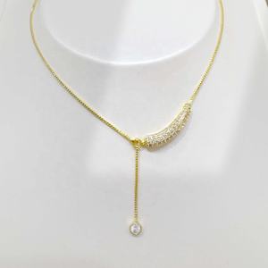 Collares de plata 925 al por mayor, sencillos y elegantes con circonitas, nuevos collares finos de novia coreanos con dijes de piedra DIY para niñas - Product Image 5