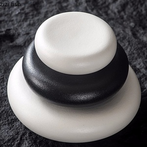 Assiette à sushi ovale en céramique de galets assiettes à manger plat Dim Sum bol à dessert disque de piqûre plateau de collation assiettes à steak de Style occidental - Product Image 3