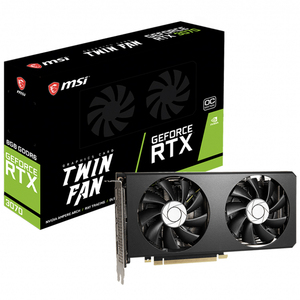 Carte graphique <span class=keywords><strong>MSI</strong></span> GeForce RTX 3070 TWIN FAN OC 8G LHR d'occasion avec interface mémoire 8 Go GDDR6 256 bits supportant l'horloge - Product Image 1