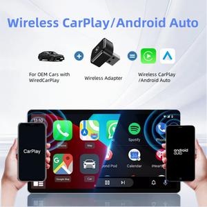 อะแดปเตอร์ CarPlay ไร้สายแบบพกพา 2-in-1 พอร์ต USB/USB-C เสียบแล้วใช้งานได้ทันที เชื่อมต่ออัตโนมัติรวดเร็ว รับประกัน 1 ปี อุปกรณ์เสริมในรถยนต์ที่จำเป็น - Product Image 4