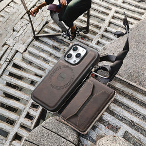 Portacarte portafoglio magnetico da lavoro Anti-impronta digitale per <span class=keywords><strong>iPhone</strong></span> 16/17/14/13/12 Max <span class=keywords><strong>custodia</strong></span> per telefono <span class=keywords><strong>5</strong></span> slot per schede ricarica Wireless - Product Image 3