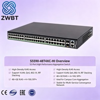 Commutateur Ethernet PoE H3C S5590-48T4XC-HI 48 ports avec prise en charge SNMP, QoS, VLAN, empilable, en stock