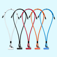 Kabel Pengisi Daya Tali Lanyard Ponsel 1.5M yang Dapat Disesuaikan, Tipe C, Kabel Data Pengisian Cepat C ke C, Anti-Hilang, PD 60w untuk Promosi