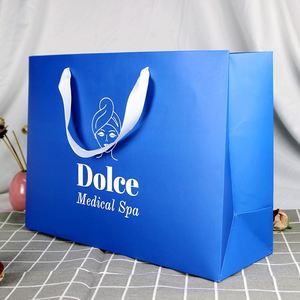 New Red logo Print Packaging Christmas Candy Chocolate Gift Clothing Cosmeti Paper Bags With Carrying Handles - Product Image 6