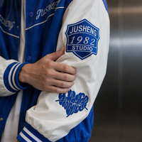 Veste de course légère personnalisée pour homme, style universitaire, broderie, patchwork, Letterman, Bomber, Streetwear, Manteau, Vente en gros, OEM