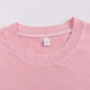 เสื้อยืดโอเวอร์ไซส์ผ้าฝ้ายหนาสำหรับผู้ชายไซส์ใหญ่ สไตล์วินเทจสตรีทแวร์ เสื้อยืดพื้นฐาน - Product Image 3