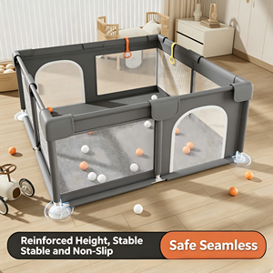 Box per Bambini Moderno 1.5*1.8m, Barriera di Sicurezza per Interni, Recinzione di Sicurezza per Bambini Stile Parco Divertimenti - Product Image 6