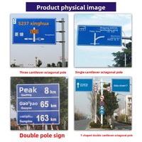 Poteau de signalisation routière à suspension simple, type F, composants sur mesure fabriqués en Chine continentale