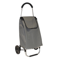 Chariot de courses pliable de grande taille pour supermarché, robuste et stable, en tissu polyester 600D enduit de PVC