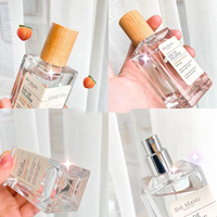 Flacons de parfum en verre de luxe carrés de 2 ml, 3 ml, 5 ml, 10 ml, personnalisables avec sérigraphie et bouchon en bois de bambou, échantillon