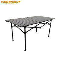 Table de camping pliable légère en aluminium pour la plage et les pique-niques, table de voyage portable pour l'extérieur, installation rapide, structure stable
