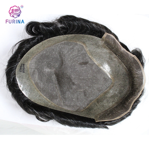 Perruque toupet française naturelle pour hommes, couleur blanche et grise, 100 naturelle et Durable, référence 1B10 - Product Image 4