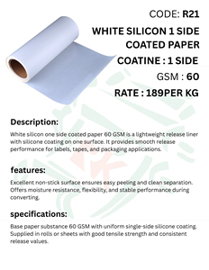 White Silicon One Side Coated Paper Roll Premium Release Paper Smooth Surface High Quality <b>Packaging</b> <b>Printing</b> Products - Product Image 4