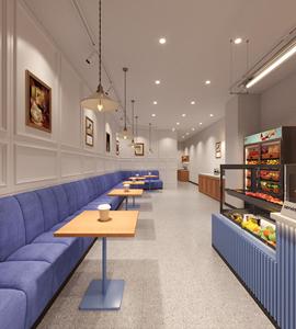 Aménagement personnalisé de café, équipement complet de l'intérieur du magasin avec des vitrines en bois et un éclairage LED - Product Image 4