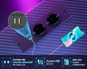 <span class=keywords><strong>Bureau</strong></span> d'<span class=keywords><strong>ordinateur</strong></span> en forme de L pour petits espaces avec éclairage LED et prises électriques pour <span class=keywords><strong>bureau</strong></span> <span class=keywords><strong>à</strong></span> domicile, étude, travail, jeux, chambre - Product Image 3