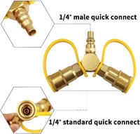 Adaptateur de raccordement rapide en Y pour propane de camping-car 1/4 pouce pour caravane