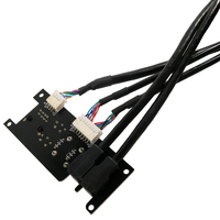 Cable montado en Panel de chasis 1 a 4 puertos USB 3,0*2 + USB 2,0*2 + placa base RJ45 Puerto Ethernet Cable de panel frontal USB Audio