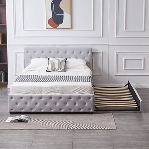 <span class=keywords><strong>Letto</strong></span> Moderno Contemporaneo Queen/King Size, Stile Marocchino, Imbottito in Velluto o Lino, Salvaspazio con Caratteristiche Comfort, <span class=keywords><strong>Letto</strong></span> a Piattaforma - Product Image 5