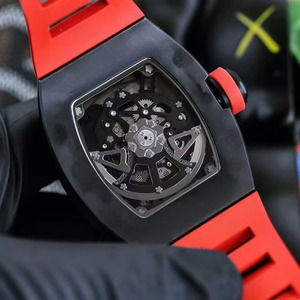 Montre mécanique automatique de luxe étanche pour homme, mouvement squelette, aiguilles lumineuses, bracelet en caoutchouc sport tonneau 44 mm - Product Image 1