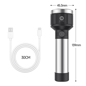 Nhà Máy Giá LED Sạc đèn pin <span class=keywords><strong>Torch</strong></span> nhôm chất lượng cao lithium pin USB sạc vô cấp quy định - Product Image 6
