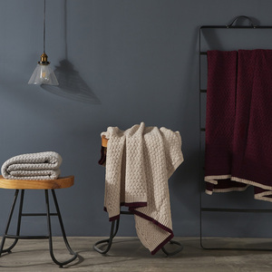 Couverture pour bébé <span class=keywords><strong>en</strong></span> <span class=keywords><strong>laine</strong></span> mérinos épaisse tricotée avec fil mélangé de <span class=keywords><strong>laine</strong></span> rlk - Product Image 1