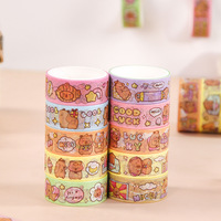 Ruban Washi Esthétique Rêveuse 10mm Ultra-Fin, Boîte de 10 Rouleaux, Boîte Cadeau en PVC Transparent pour Collectionneurs de Papeterie, Agendas et Créations Artisanales