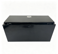 Boîte à outils en acier noir verrouillable, boîte à outils pour camion, coffre de rangement personnalisé OEM pour pick-up et tracteur