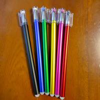 Stylo bille effaçable à encre gel 0,6 mm avec logo personnalisé, fournitures de bureau et scolaires en plastique, avec recharge noire/bleue/violette et encre rouge