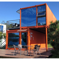 Deux étages maison préfabriquée maison conteneur avec 2 garage prix incroyable