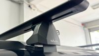 Barres de toit transversales universelles en alliage d'aluminium de haute qualité pour voiture, accessoires 4x4, rails de toit 125 cm argent + noir, faciles à installer