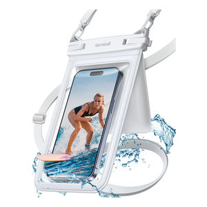 Étui étanche pour téléphone Lamicall PRAB05 IPX8, 2 poches, sac étanche pour téléphone portable, grande capacité, étui sous-marin pour smartphone, argent liquide, clés - Product Image 1