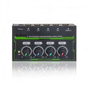 Amplificateur de casque stéréo HA400PRO, amplificateur de casque de studio, amplificateur mini 4 canaux avec lumière RVB - Product Image 1