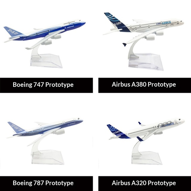Business Gift Promotional 3D Metal Casting A340-300 16cm Scaled Model Aircraft Silk Screen Printing Art Collectible JXZ Brand