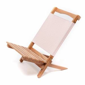 Silla de Playa de <span class=keywords><strong>Madera</strong></span> Maciza Estilo Vintage, Asiento <span class=keywords><strong>Plegable</strong></span> de 2 Piezas con <span class=keywords><strong>Lona</strong></span> a Rayas Personalizada para Clubes Retro junto al Mar - Product Image 2