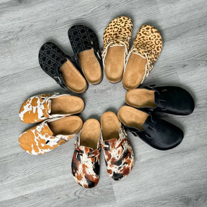 Mozhixi Private Label Sabots Birken en fourrure unisexe Taille 35-48 <span class=keywords><strong>Mohair</strong></span> Confortable Femmes Hommes Poils de vache Mule Sabots en liège - Product Image 1
