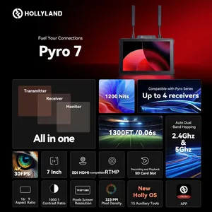 Hollyland Pyro 7 không dây Video <span class=keywords><strong>Transmitter</strong></span> Receiver 7 "máy ảnh lĩnh vực màn hình 400m phạm vi 60MS độ trễ <span class=keywords><strong>2.4GHz</strong></span> & 5Ghz Dual Band - Product Image 4