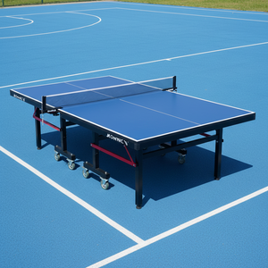 Mesa <span class=keywords><strong>de</strong></span> Tenis <span class=keywords><strong>de</strong></span> Mesa Profesional para Interiores, Moderna, Móvil y Plegable, <span class=keywords><strong>con</strong></span> Red, Pelotas y Raquetas - Product Image 1