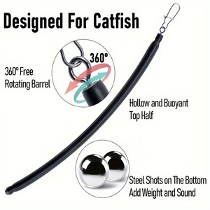 Ensemble de pêche au poisson-chat de 2oz 3oz 4oz Poids de remorquage à la dérive Plomb long Ensemble de pêche en haute mer Poids de pêche Plombs - Product Image 3