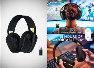 Mới Ban Đầu <span class=keywords><strong>Logitech</strong></span> G435 Lightspeed Không Dây Chế Độ Kép Chơi Game Tai Nghe 7.1 Surround Âm Thanh Tai Nghe - Product Image 4