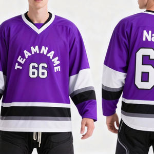 OEM Professionell Angepasste Bestickte Eishockey-Trikots Team-Bekleidung Sublimations-Lacrosse-Eishockey-Uniformen - Product Image 5