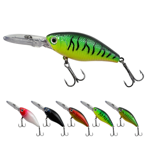 Vera plastica <span class=keywords><strong>Plus</strong></span>-Size 7.5g esche da nuoto per immersioni profonde pesciolini Anti-pendenti per spigole perline sonaglio per carpe lunghe esche da pesca - Product Image 1
